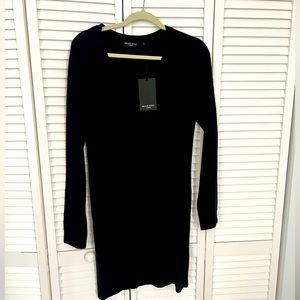 Black | Wool | Long Sleeve | Sweater Dress